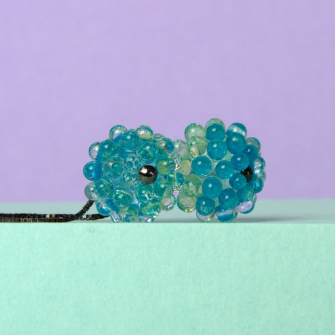 Gelly Berries Lime&Aqua | Ohrringe aus Lampwork-Perlen