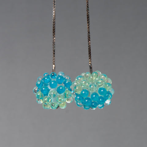 Gelly Berries Lime&Aqua | Ohrringe aus Lampwork-Perlen