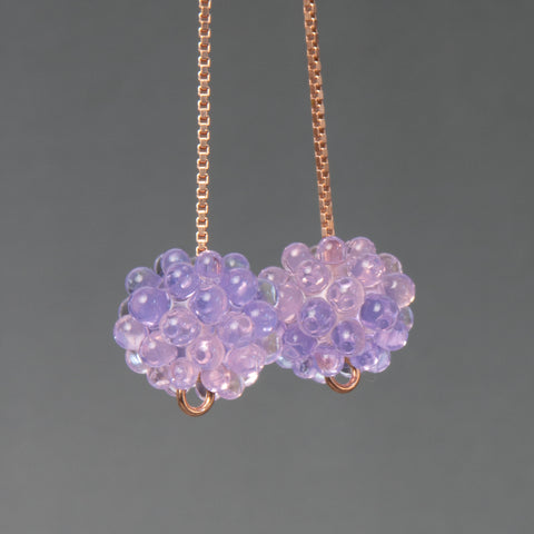 Gelly Berries Pink&Violett | Ohrringe aus Lampwork-Perlen