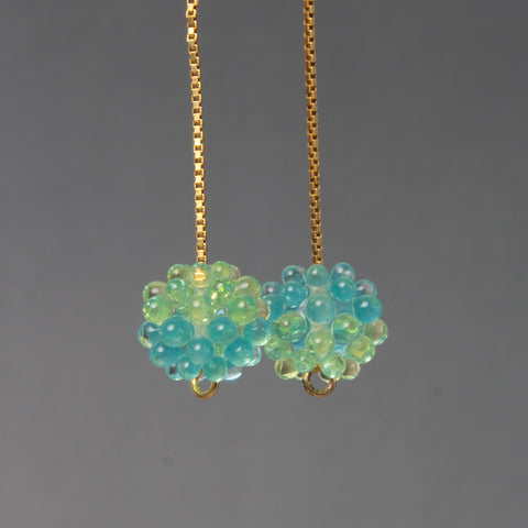 Gelly Berries Lime&Teal | Ohrringe aus Lampwork-Perlen