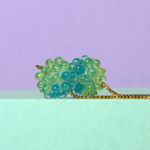 Gelly Berries Lime&Teal | Ohrringe aus Lampwork-Perlen