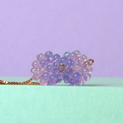 Gelly Berries Pink&Violett | Ohrringe aus Lampwork-Perlen